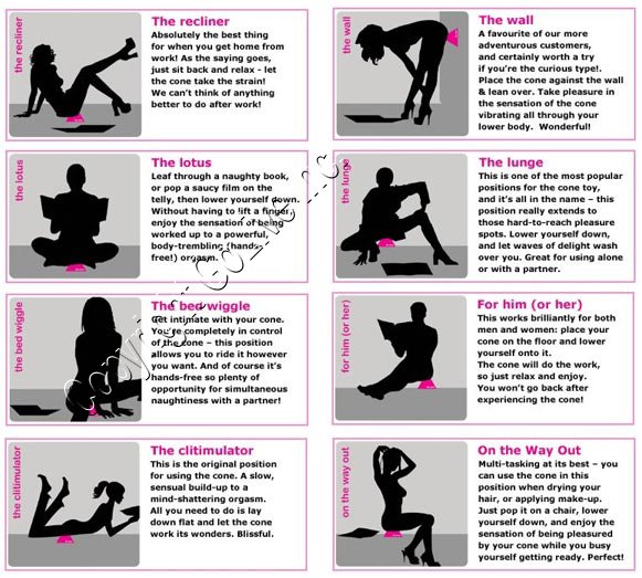 Positions to use a vibrator